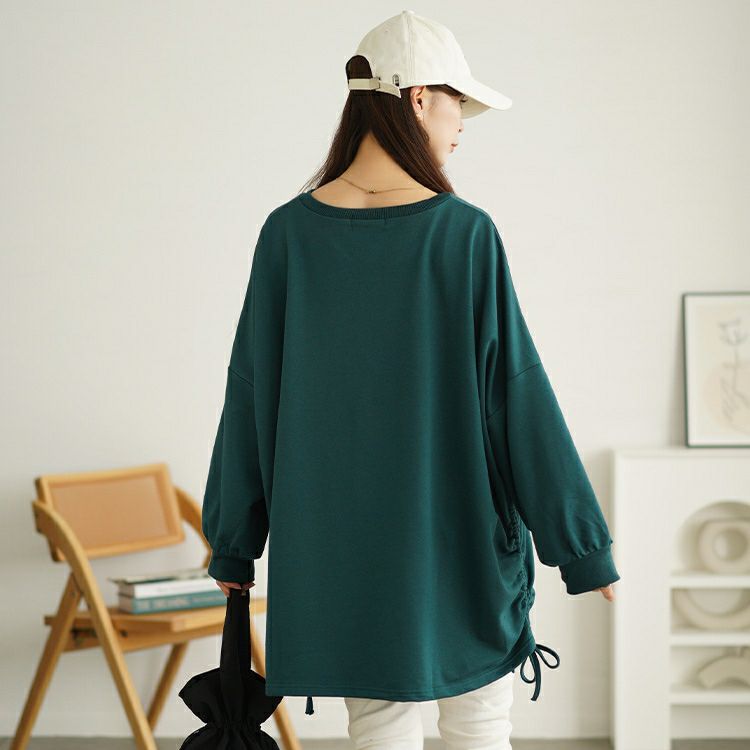 大きいサイズ レディース Vネックサイドドロストプルオーバー　bai-0165