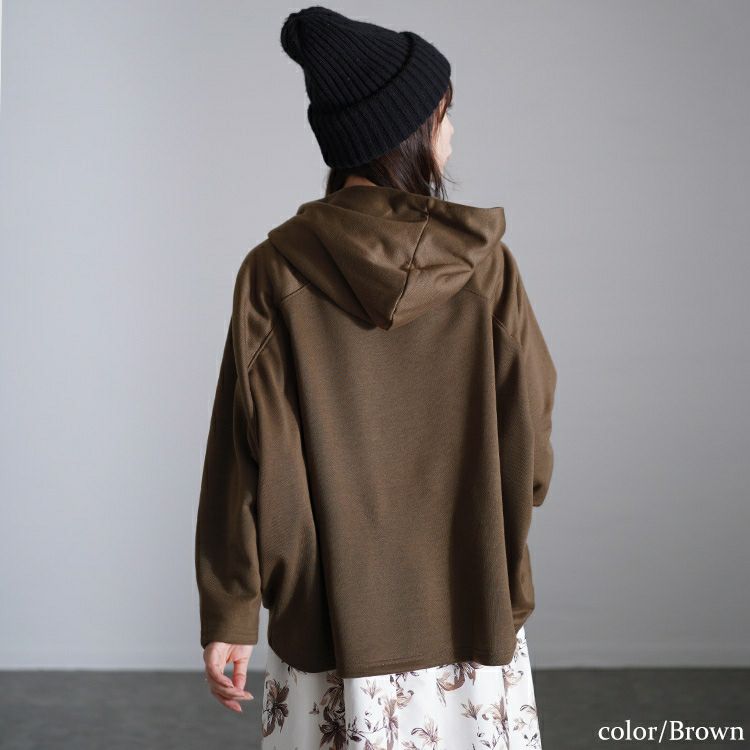 大きいサイズ レディース 花柄ドッキングパーカーワンピース　sw-0699