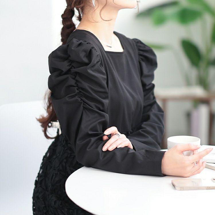 大きいサイズ レディース 刺繍チュール切り替えパワショルワンピース　maru-30099