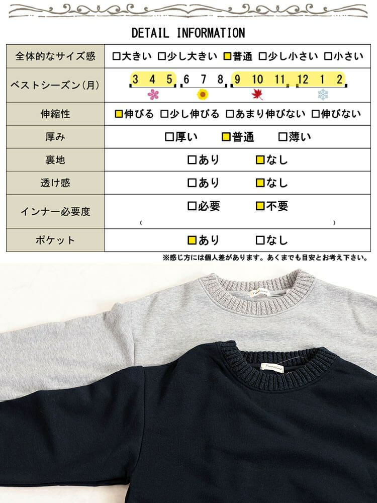 大きいサイズ レディース 裏起毛ケーブルニットポケットチュニック　cast-1648040