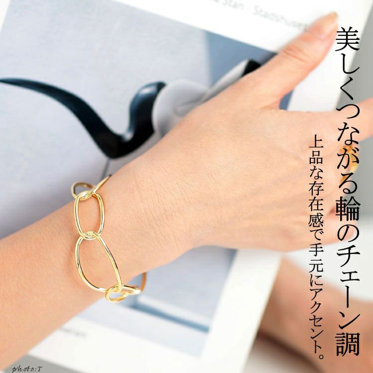 大きいサイズ レディース チェーン風バングル　okbg265-39 【メール便可】