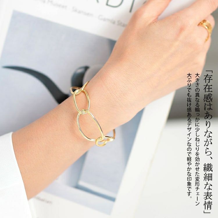 大きいサイズ レディース チェーン風バングル　okbg265-39 【メール便可】