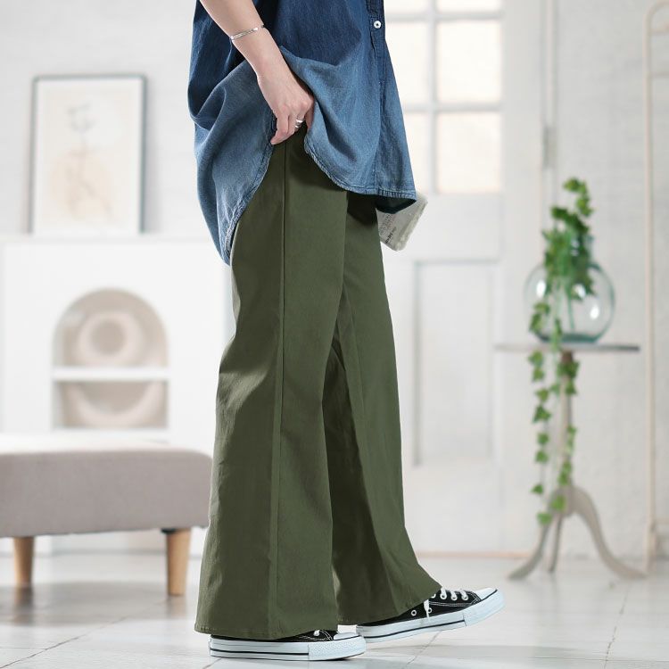 大きいサイズ レディース センターシームブーツカットパンツ　tog-1017