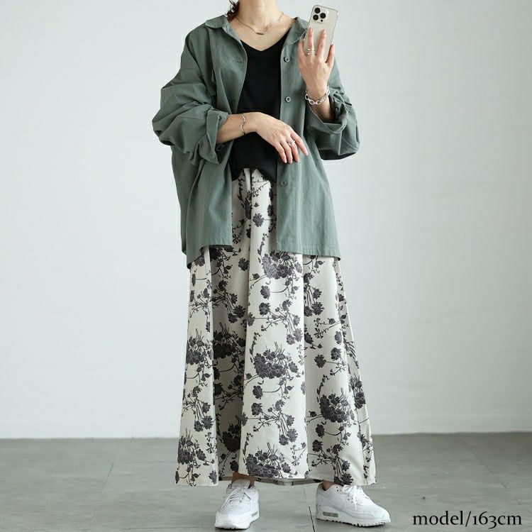 大きいサイズ レディース ブーケ柄Vネックドッキングワンピース　sw-0700