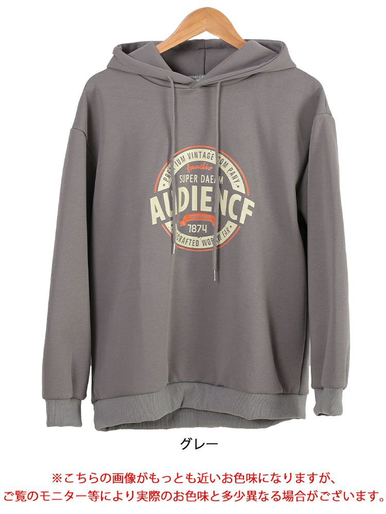 大きいサイズ レディース ロゴスウェットパーカー　goldy-1620