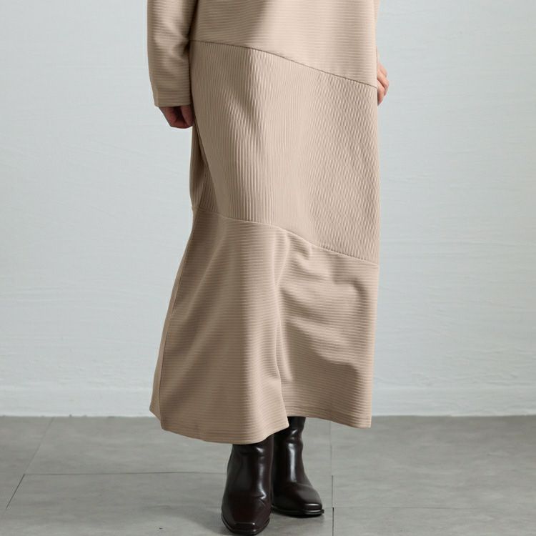 大きいサイズ レディース クレイジー切り替えミニハイネックワンピース　maru-30095