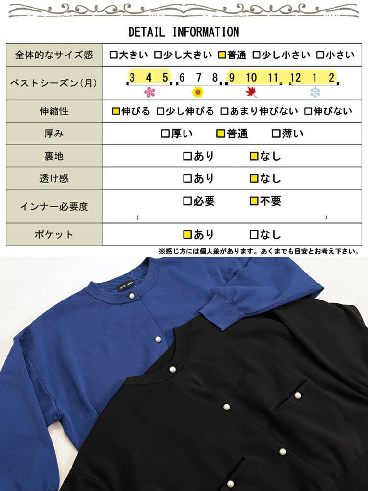 大きいサイズ レディース パールボタンニットカーディガン　bro-0059