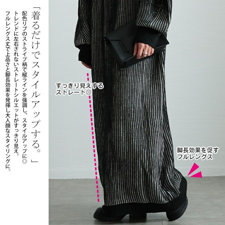 大きいサイズ レディース 配色切り替えストライプニットワンピース　maru-20011