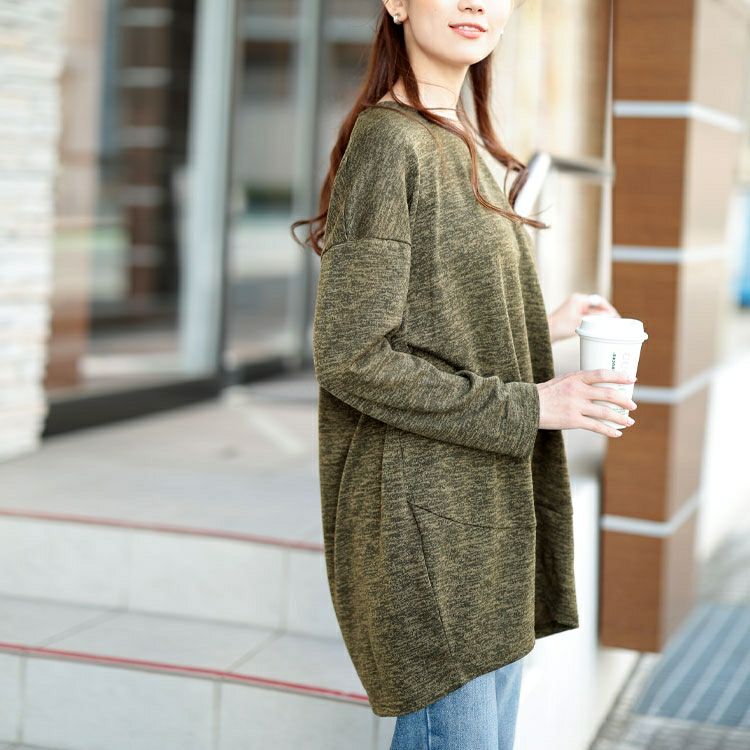 大きいサイズ レディース 胸タックコクーン切り替えプルオーバー　cast-5552007 【メール便可】