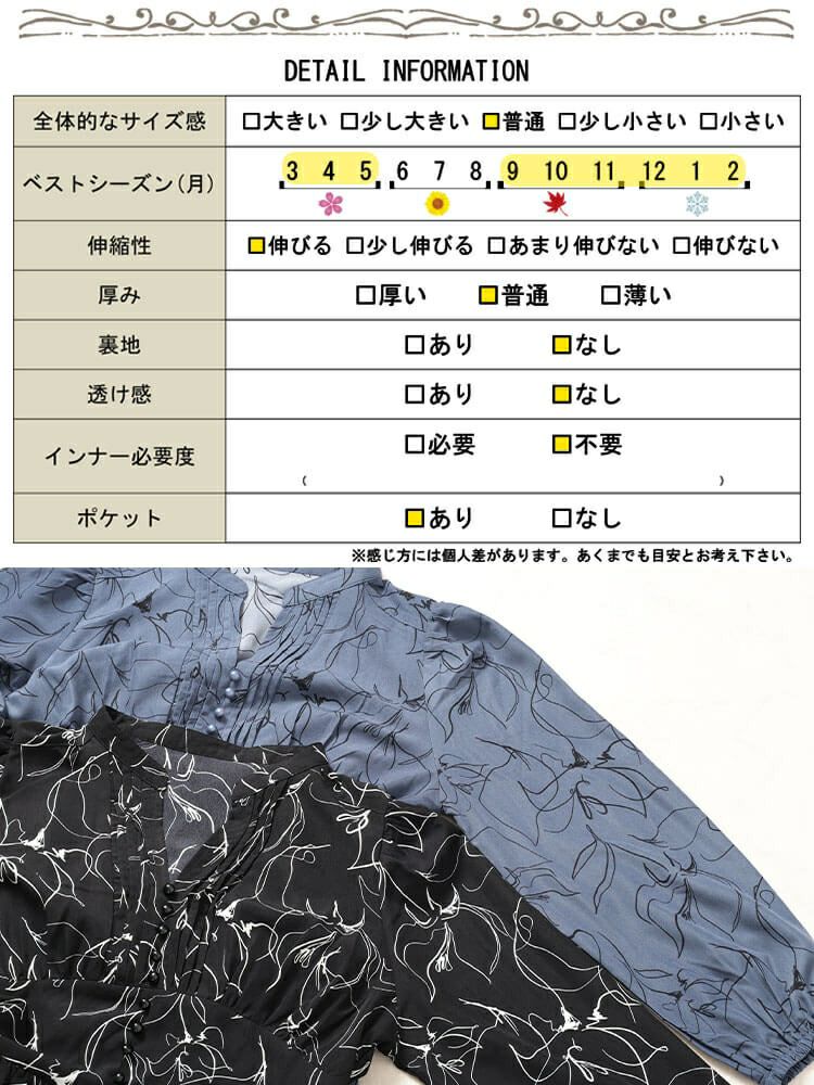 大きいサイズ レディース ウエスト切り替えピンタック花柄ワンピース　maru-30098