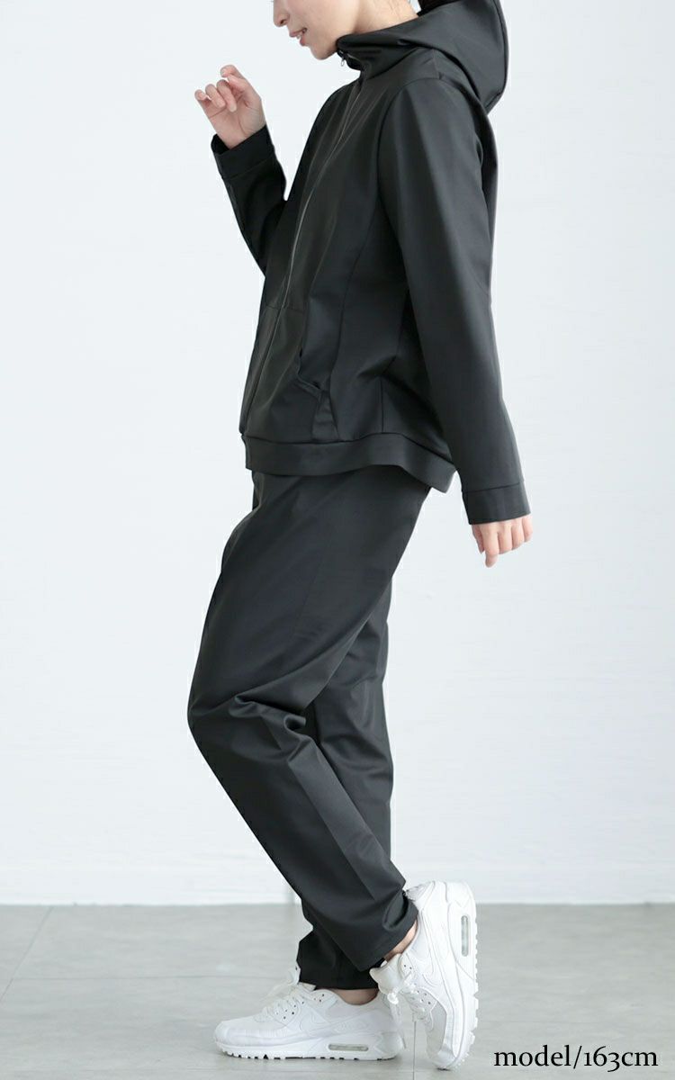 大きいサイズ レディース 超発汗！着るだけダイエットポケット付きパーカーサウナスーツ　goldy-1600