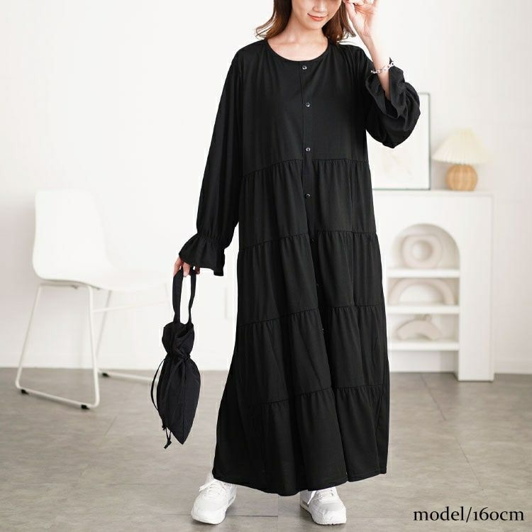 大きいサイズ レディース キャンディスリーブティアードワンピース　cast-5552013