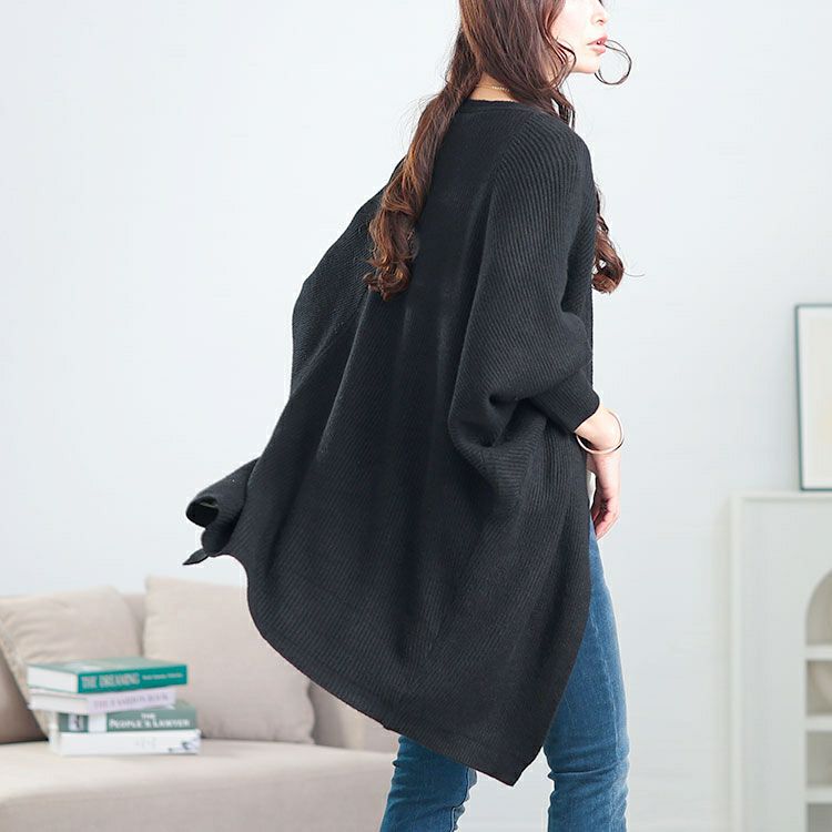 大きいサイズ レディース ニットドルマントッパーカーディガン　goldy-1635