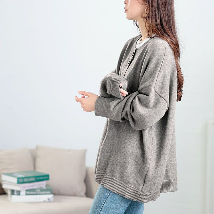 大きいサイズ レディース オーバーサイズニットカーディガン　goldy-1633