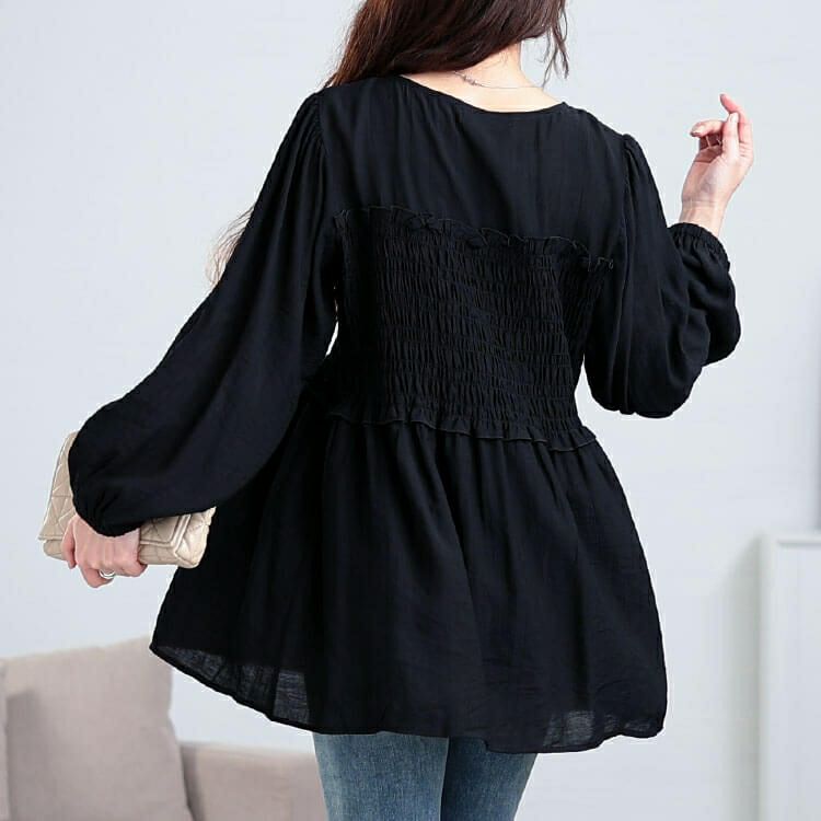 大きいサイズ レディース シャーリングビスチェドッキングチュニック　fem-564