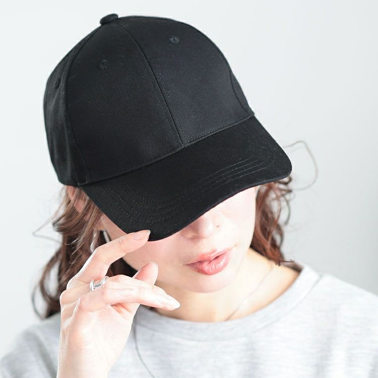 大きいサイズ レディース 深めつば長ワンポイントキャップ　map-36