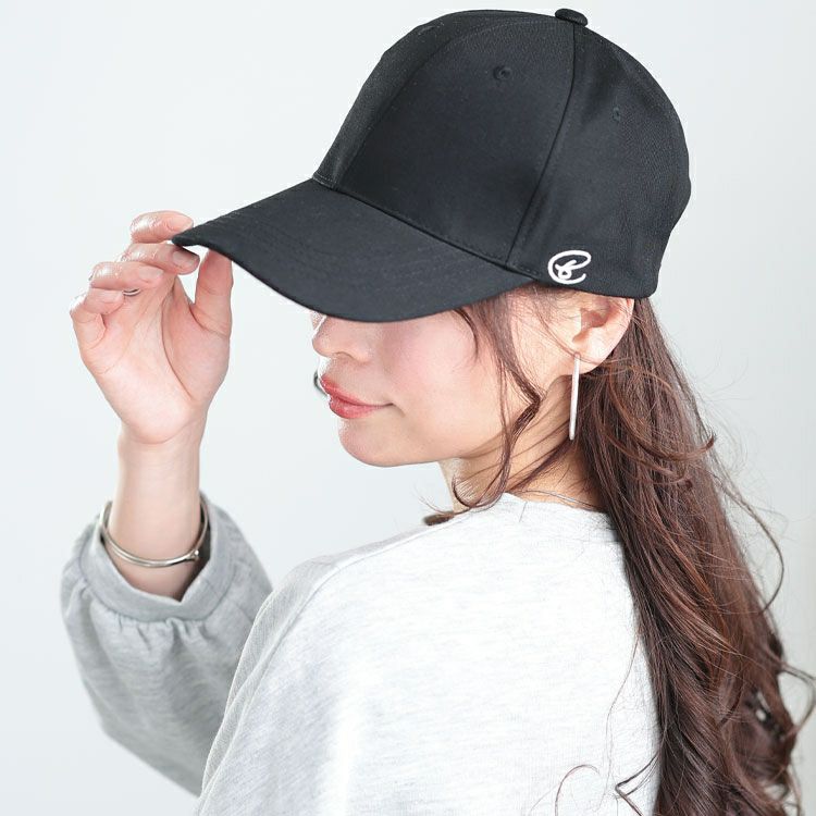 大きいサイズ レディース 深めつば長ワンポイントキャップ　map-36