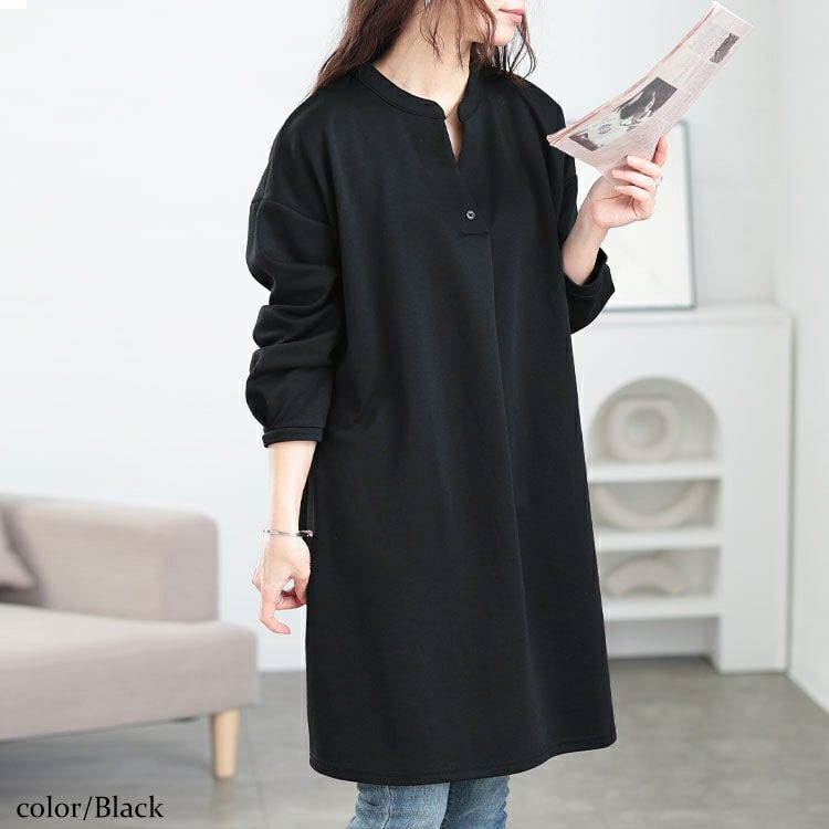 大きいサイズ レディース フロントタックスキッパーチュニック　cast-5552010