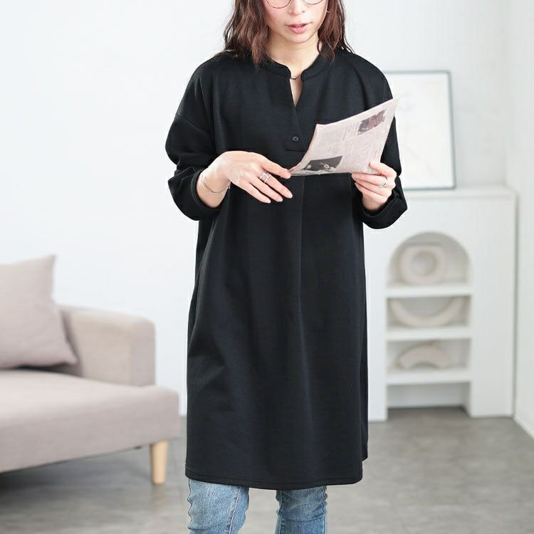 大きいサイズ レディース フロントタックスキッパーチュニック　cast-5552010