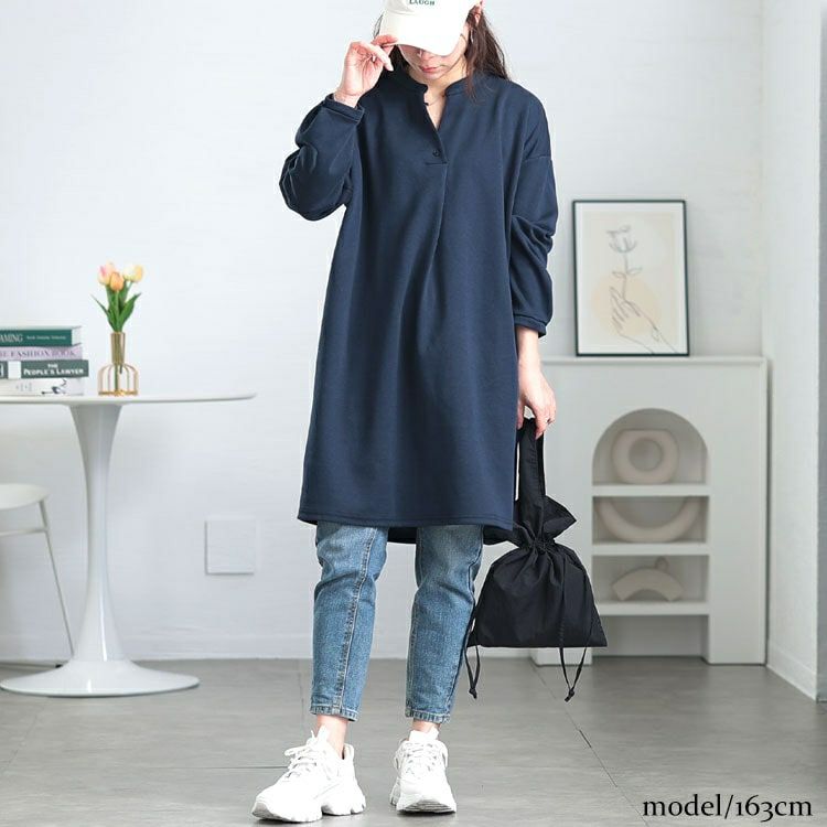 大きいサイズ レディース フロントタックスキッパーチュニック　cast-5552010