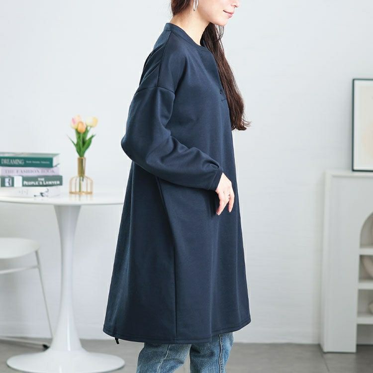 大きいサイズ レディース フロントタックスキッパーチュニック　cast-5552010