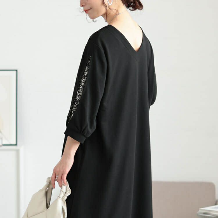 大きいサイズ レディース 前後2way花柄切り替えフレアワンピース　fem-559