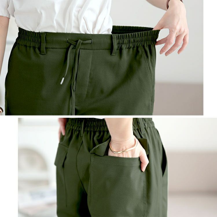 大きいサイズ レディース ストレッチパラシュートパンツ　cpdai-640689