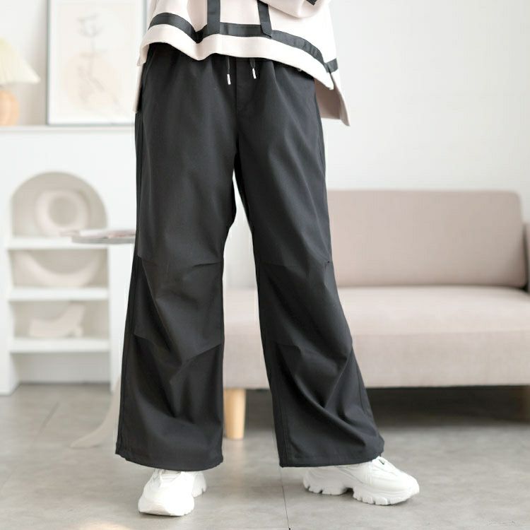 大きいサイズ レディース ストレッチパラシュートパンツ　cpdai-640689