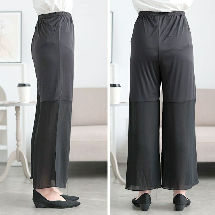 大きいサイズ レディース 吸汗速乾ワンピの下に穿くフレアパンツ　cpdai-659522 【メール便可】