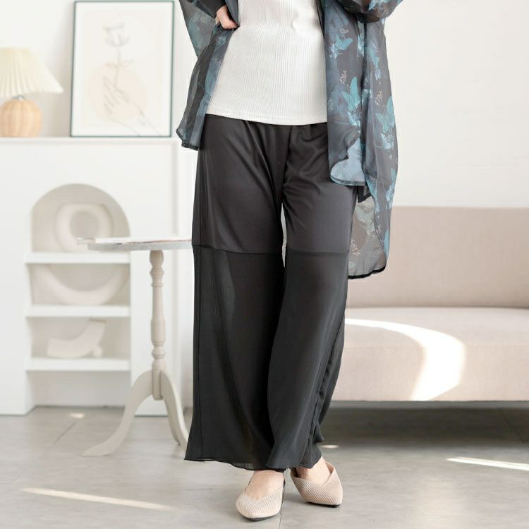 大きいサイズ レディース 吸汗速乾ワンピの下に穿くフレアパンツ　cpdai-659522 【メール便可】