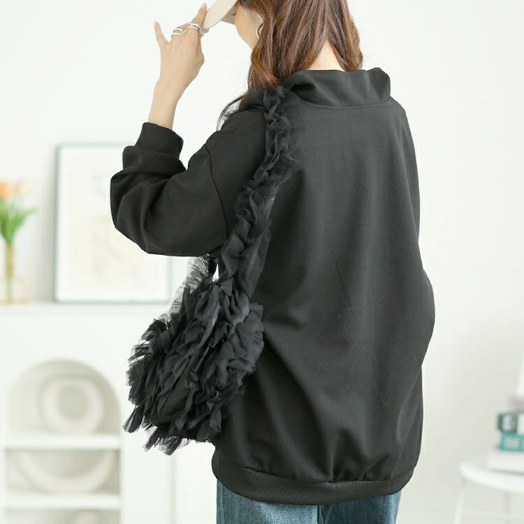 大きいサイズ レディース スキッパー襟オーバーサイズスウェット　goldy-1652