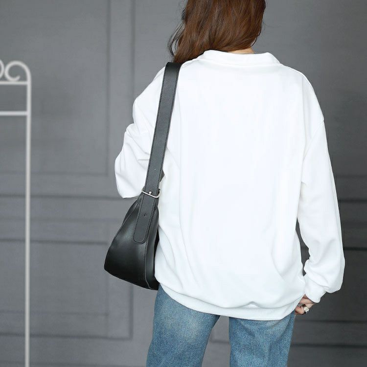 大きいサイズ レディース スキッパー襟オーバーサイズスウェット　goldy-1652