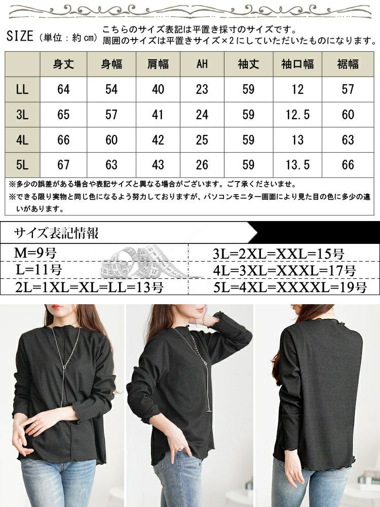 大きいサイズ レディース 前後2wayラメシアーメロートップス　cpdai-659593 【メール便可】