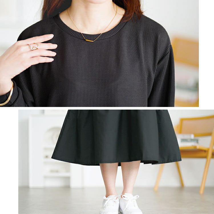 大きいサイズ レディース ティアードドッキングワンピース　cpdai-659547 【メール便可】