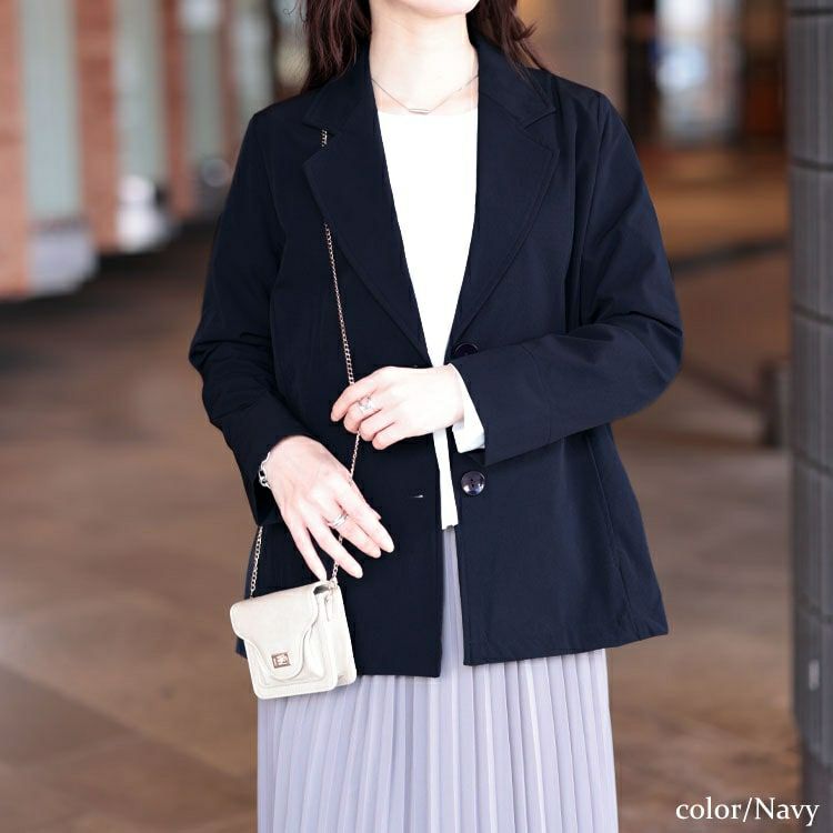 大きいサイズ レディース 軽量ストレッチテーラードジャケット　maru-30125 【メール便可】