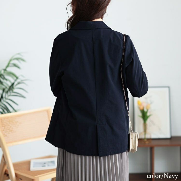 大きいサイズ レディース 軽量ストレッチテーラードジャケット　maru-30125 【メール便可】