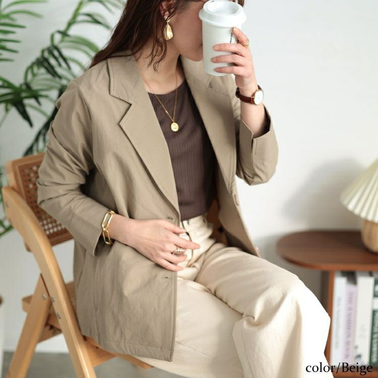 大きいサイズ レディース 軽量ストレッチテーラードジャケット　maru-30125 【メール便可】