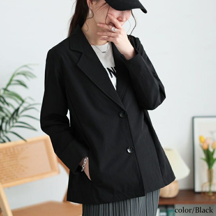 大きいサイズ レディース 軽量ストレッチテーラードジャケット　maru-30125 【メール便可】