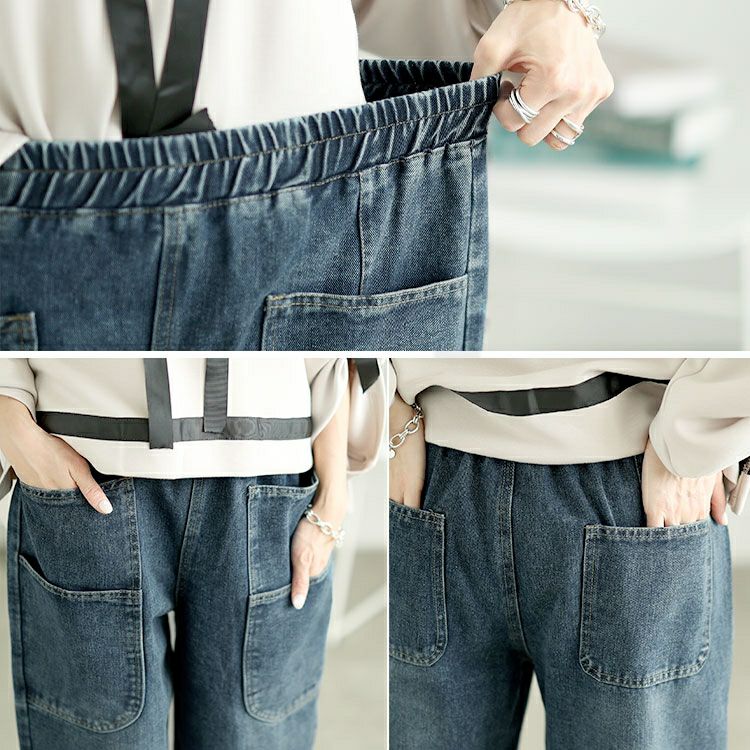 大きいサイズ レディース サルエルデニムパンツ　goldy-1646