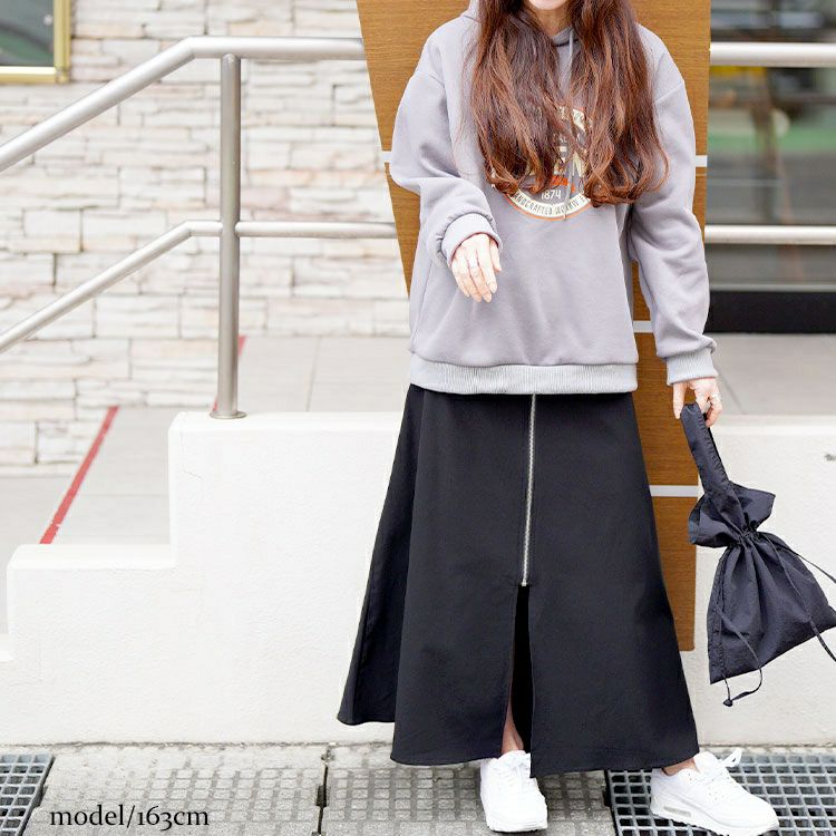 大きいサイズ レディース フロントジップアップフレアスカート　tog-1032