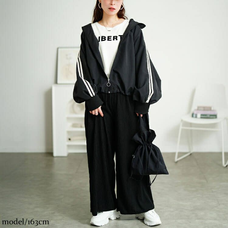 大きいサイズ レディース ウェーブプリーツワイドパンツ　plan-471006