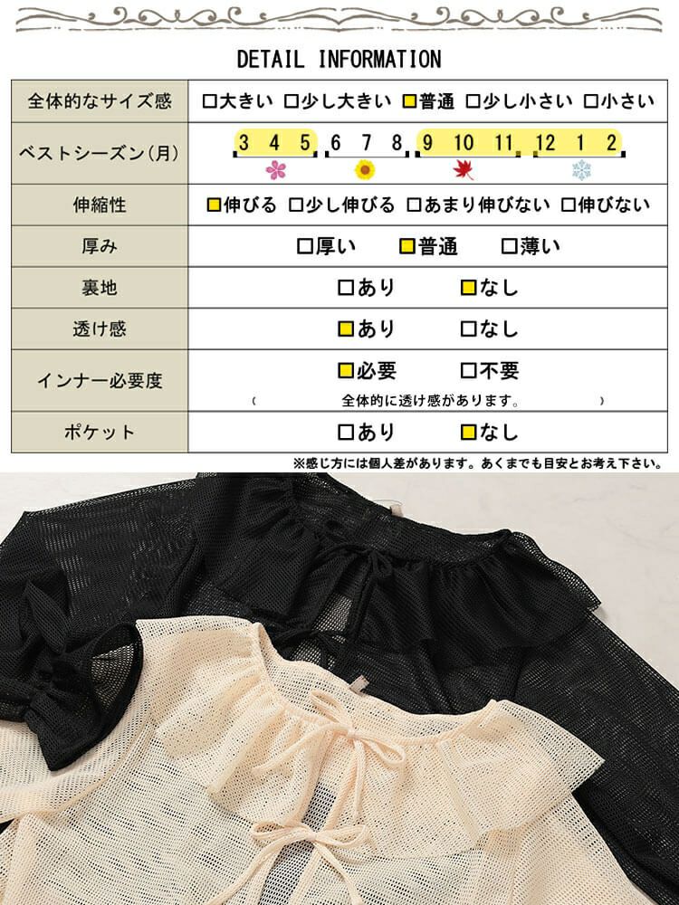 大きいサイズ レディース フレアカラーメッシュカーディガン　cpdai-659561 【メール便可】