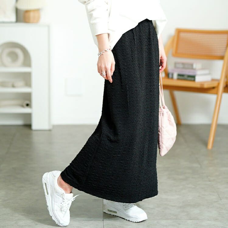 大きいサイズ レディース ポコポコナロースカート　cpdai-659555 【メール便可】