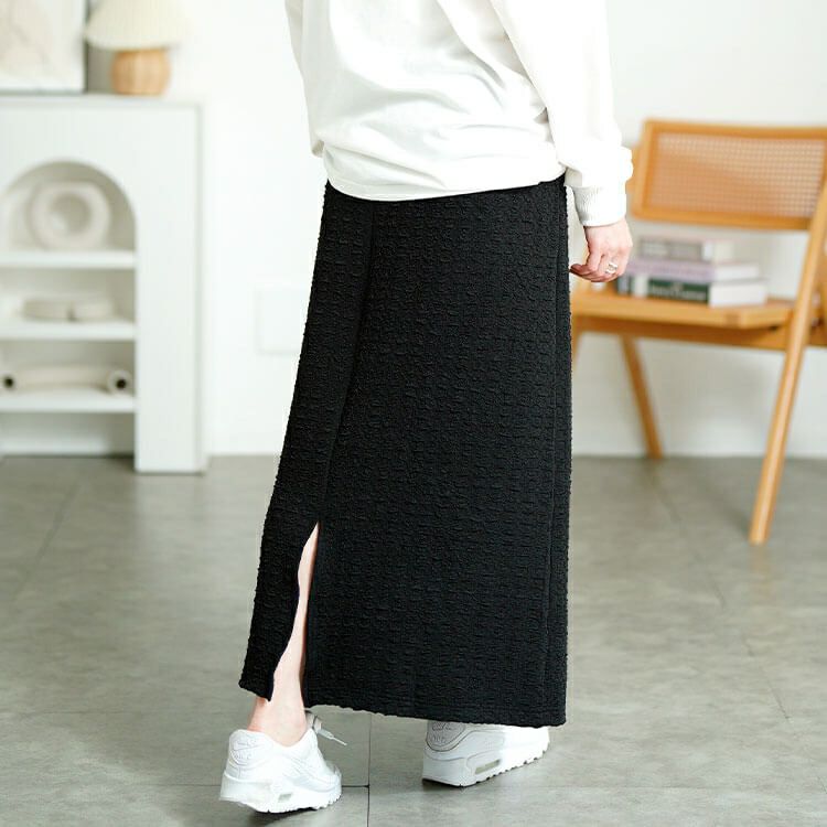 大きいサイズ レディース ポコポコナロースカート　cpdai-659555 【メール便可】