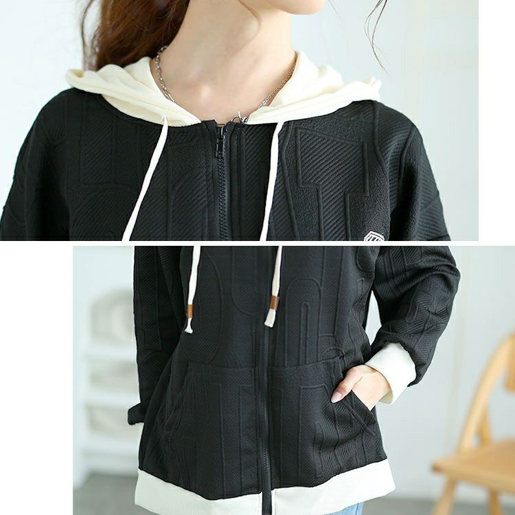 大きいサイズ レディース バックロゴジップアップパーカー　goldy-1649