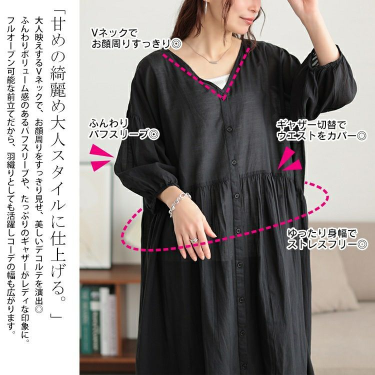 イベントセール】 大きいサイズ レディース コットンリネンVネック