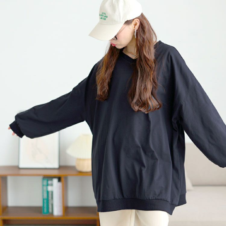 大きいサイズ レディース Vネックドルマンチュニック　bai-0177