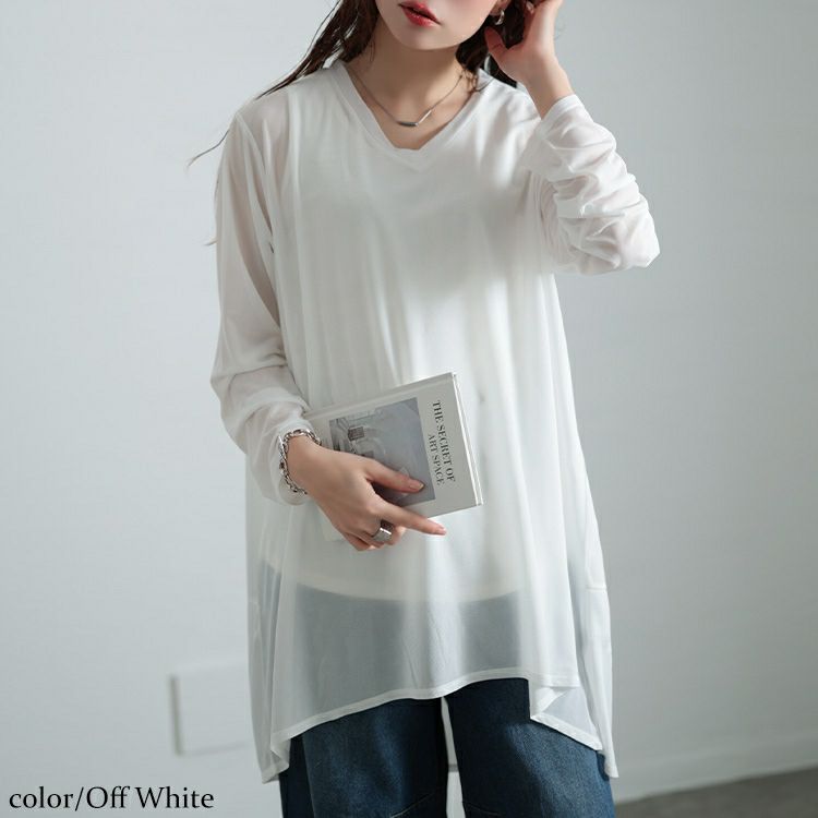 大きいサイズ レディース ストレッチカットシフォンコクーンチュニック　maru-30119 【メール便可】