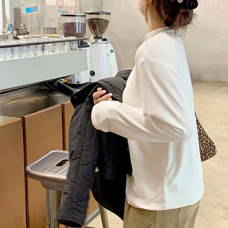 大きいサイズ レディース プチハイネックロンT　goldy-1632