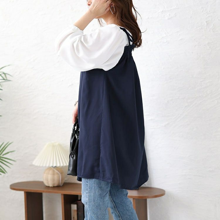 大きいサイズ レディース ドッキングキャミソールチュニック　maru-30180